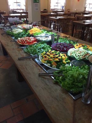 Salads at Recanto Vegetariano in Sao Paulo