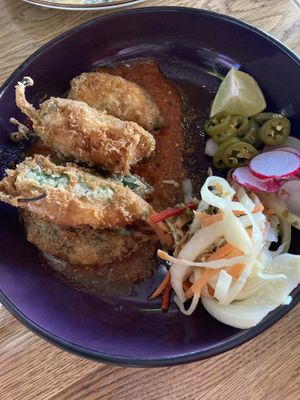 Jalapeño rellenos  at Antojitos Cantina in Edinburgh