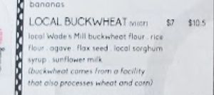 Menu description   at The Little Grill in Harrisonburg