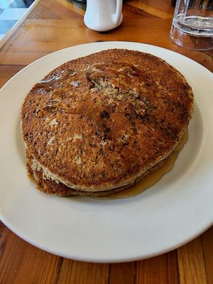 Pancakes with genuine maple syrup  at The Little Grill in Harrisonburg