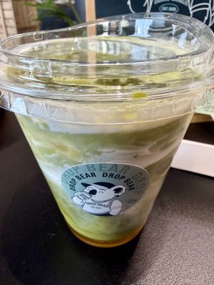 Peach horizon matcha   at Drop Bear in Sheffield