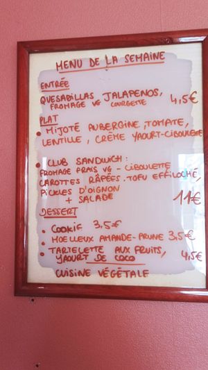 Menu du jour at Croustille in Toulouse