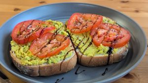 Avocado toast at Grace Cafe in Bushnell