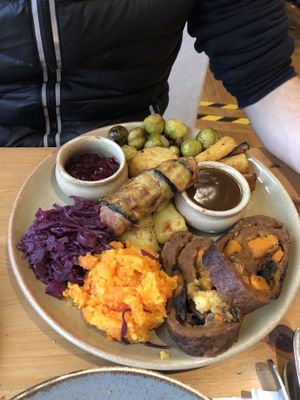 Christmas stuffed “turkey" at Waterside Cafe in Kendal