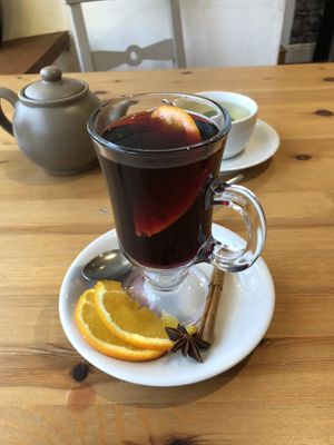 Mulled wine at Waterside Cafe in Kendal