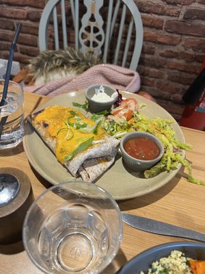 Quesadilla (vegan cheese possible) #Veganuary at Waterside Cafe in Kendal