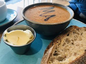 Soup of the day   at Waterside Cafe in Kendal