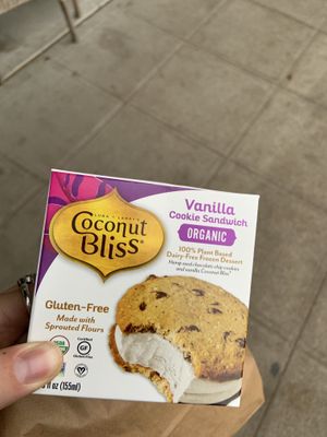 Ice cream sandwich at Vegan Haven in Seattle