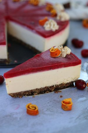 GF & Vegan Cranberry orange spice cheesecake (seasonal) at Simply Naked Co. in St Petersburg