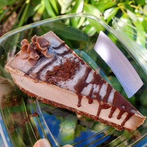 GF & Vegan double chocolate cheesecake with a brownie crust at Simply Naked Co. in St Petersburg
