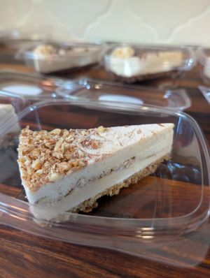 GF & Vegan salted caramel pecan cheesecake slice at Simply Naked Co. in St Petersburg