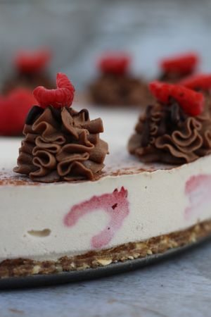GF & Vegan Special order raspberry chocolate cheesecake at Simply Naked Co. in St Petersburg