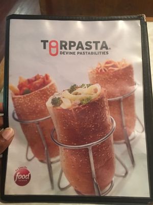 Menu Cover at Torpasta - Devine Pastabilities in San Diego