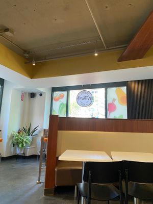 Interior dining area with plants at Fruitive in Washington