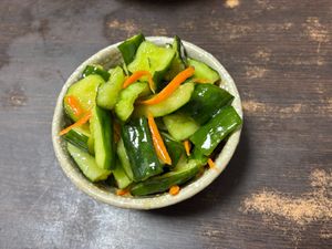 Side dish: cucumbers at Guanmian Vegetarian in Taipei City