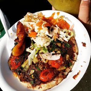 Vegan papusa 💚 at Melrose Place Farmers Market in West Hollywood