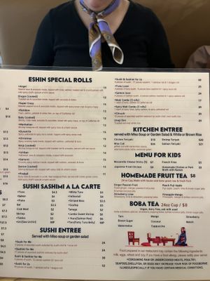 Menu  at eShin Ramen & Sushi in Poughkeepsie