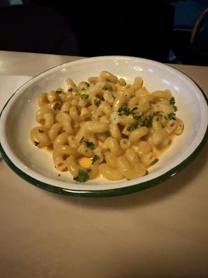 Kids vegan Mac and Cheese  at The Den in Revelstoke