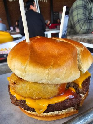 Wester Whiskey Impossible Burger (vegan) at Oak Park Brewing Co. in Sacramento