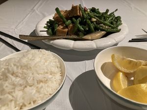 White rice. Note: brown rice was not available as an option. at Lao Sze Chuan in Orange