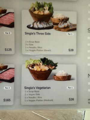 Menu  at Mumu Hot Pot in Torrance