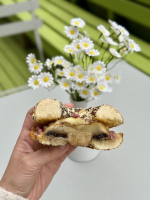 Truffle melt with a whole piece of flat mushroom!! 🍄‍🟫   at Lumen Alley Coffee & Bagels in South Yarra