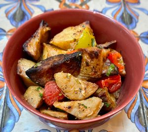 Roasted potatoes  at The Collective by Market Cafe in Dubai
