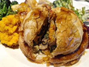 Inside the vegan en-croute at Albert's Schloss - Manchester in Manchester