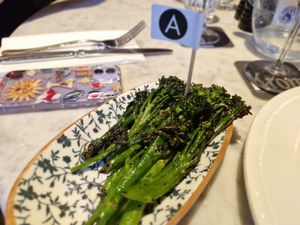 Broccoli side, with Allergen flag at Albert's Schloss - Manchester in Manchester