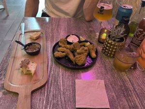 Amuse bouche and “no calamari crunch"  at The Balanced Bowl in Gzira