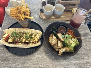Lunch/brunch: filys cheezesteak & korean poke bowl  at The Balanced Bowl in Gzira
