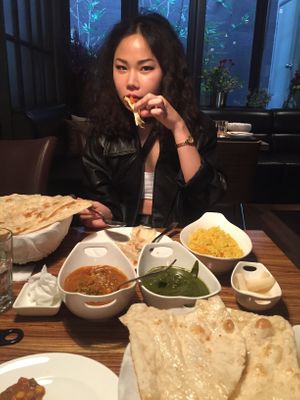 Local Happy Cow celebrity  at Sweet India in Gunsan