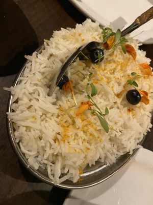 Fluffy wonderful rice  at Little India in Denver