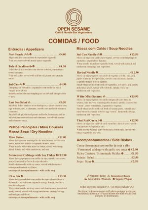  at Open Sesame - Café & Noodle Bar Vegetariano in Porto