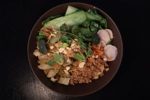 Fermented Cabbage with Soy Flakes at Open Sesame - Café & Noodle Bar Vegetariano in Porto