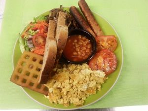 Vegan Full Irish Breakfast,  inc. Lavazza Coffee or Organic Teas Selection at Bubble Tea Paradise Healthy Cafe in Limerick