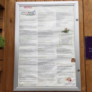 Full menu at Bubble Tea Paradise Healthy Cafe in Limerick