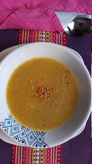 Amaranth soup at Espiritu Libre in Medellin
