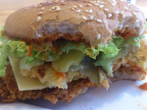 Wondergood deluxe burger at Wondergood Bistro in Frankfurt