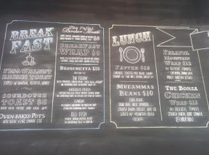 Many vegan options on the menu  at Felici Espresso Bar in Adelaide