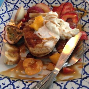 Thai banana pancakes at Blue Buddha Cafe in Melbourne