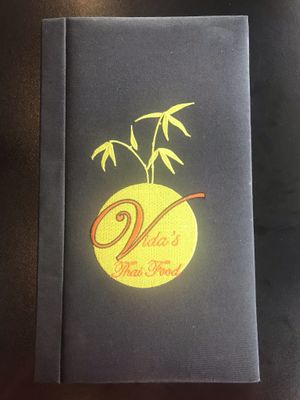 Signature classy emblem at Vida's Thai Food in Homer