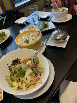 Vegan salad and soups  at Vida's Thai Food in Homer