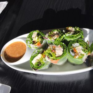 tofu fresh rolls with peanut sauce at Vida's Thai Food in Homer