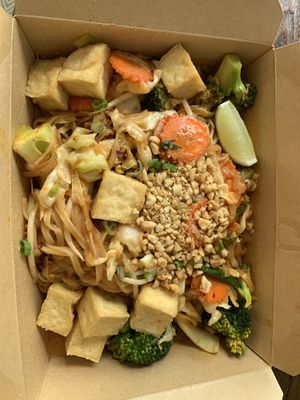 Vegan pad Thai  at Vida's Thai Food in Homer