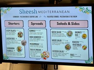 Starters, Spreads, Sides, and Salads Menu at Sheesh Mediterranean in Dunwoody