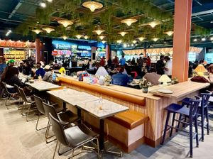 Politan Row Food Hall Dunwoody Community Seating at Sheesh Mediterranean in Dunwoody