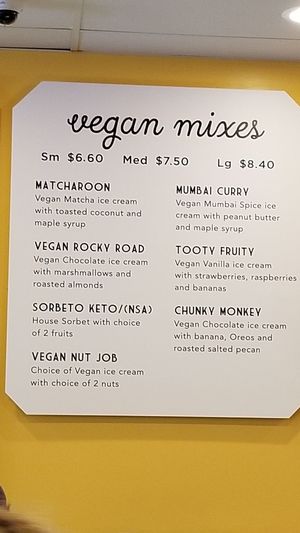 Easy to find vegan chouces at Milk and Honey in Traverse City