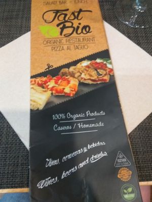 Menu at Fast and Bio in Alicante