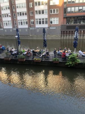 Outside seating area  at Ti Breizh in Hamburg